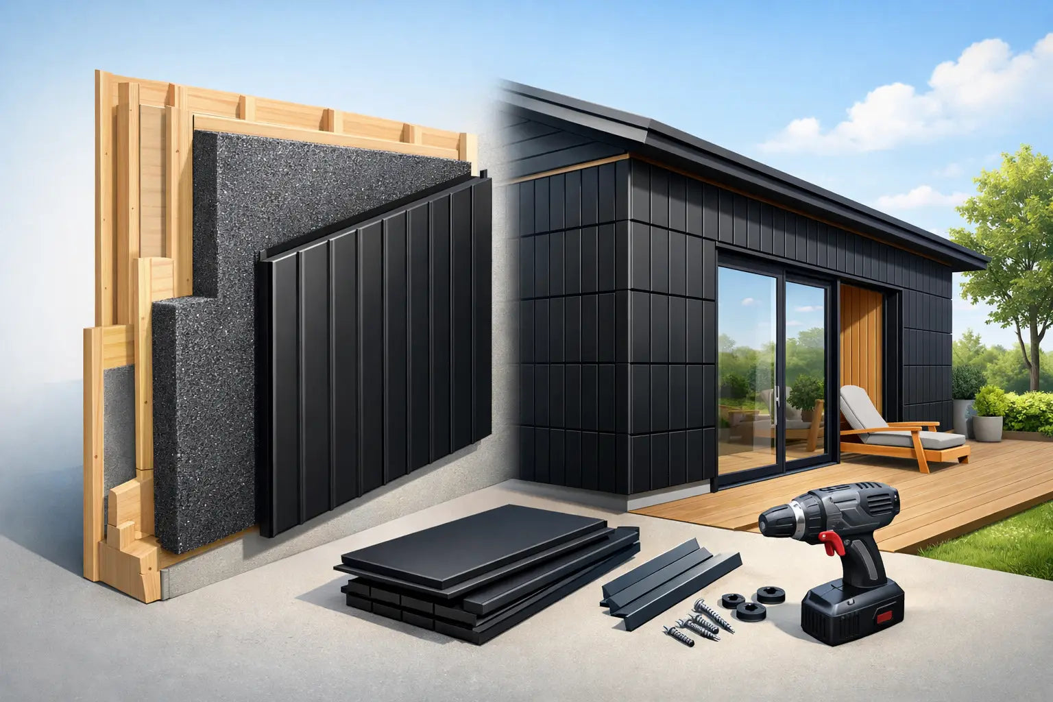 Black Insulated Wall Cladding That Works