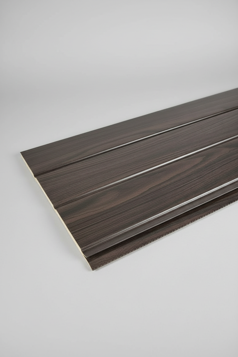 Wood finish metal sliding for walls and ceilings 