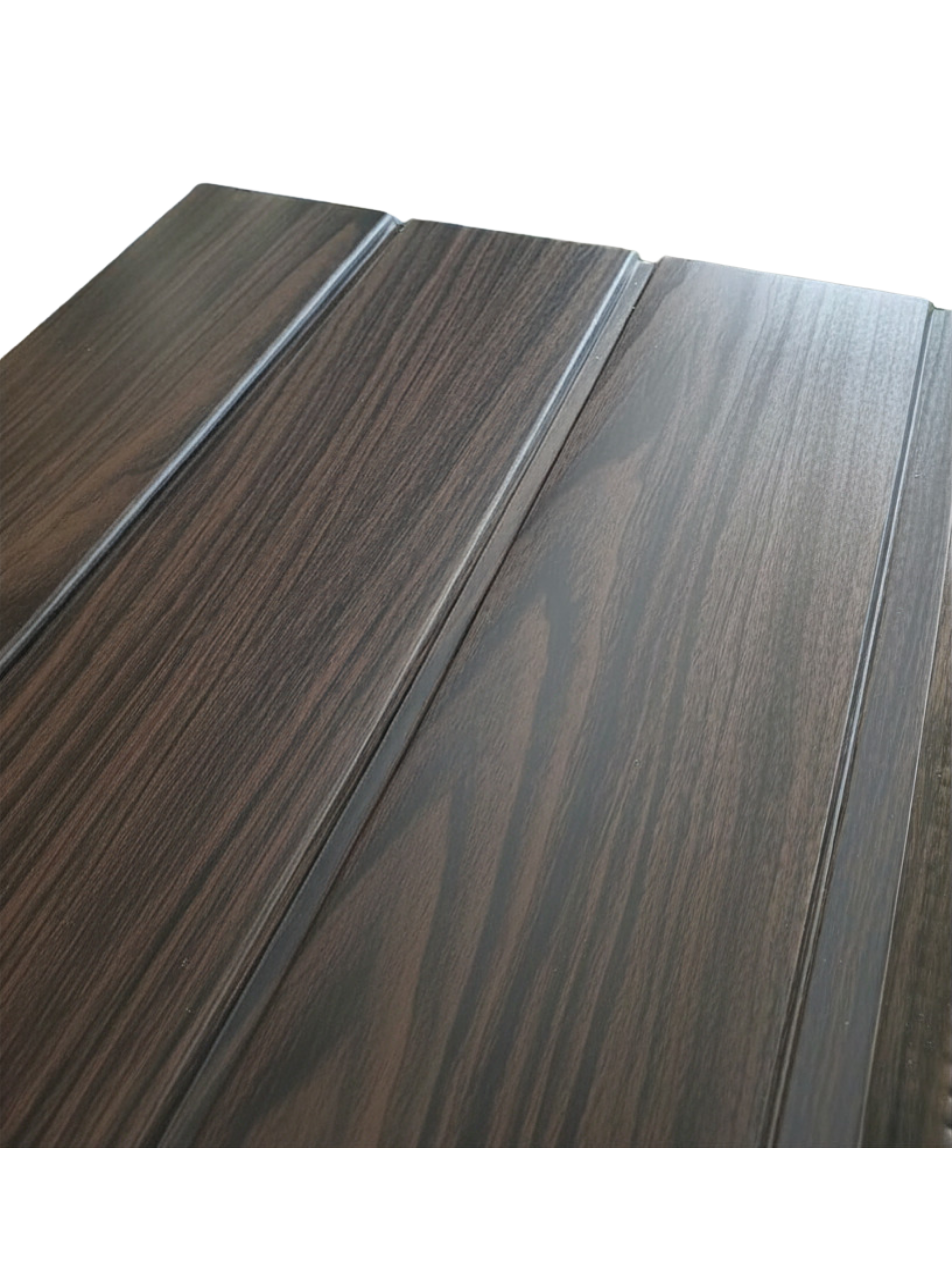 Metal Siding insulated panel for wall and ceiling in dark wood