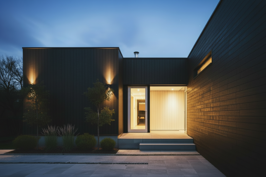 Insulated Metal Siding Panel- Black Wood