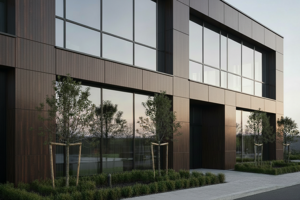 Insulated Metal Siding Panel- Dark Wood