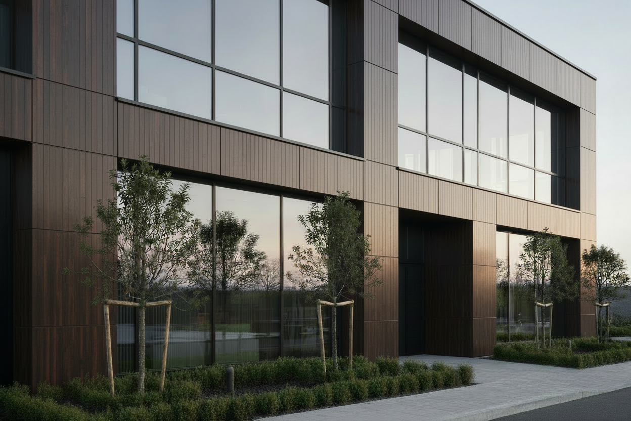 Insulated Metal Siding Panel- Dark Wood